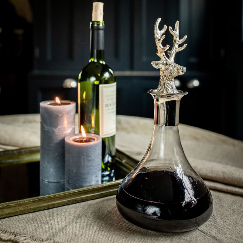 Culinary Concepts London. Decanter with Stag Stopper - TheArtistsQuarter