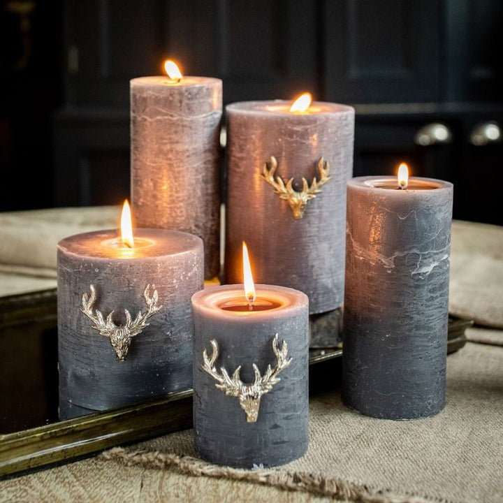 Set of Three Small Stag Antler Candle Pins - TheArtistsQuarter