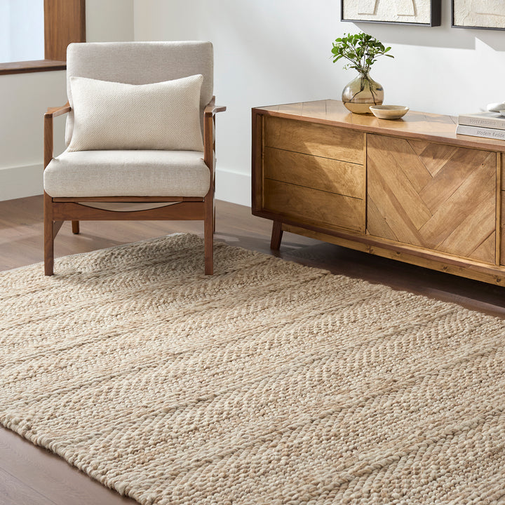Tahoe II Global Wool Rug Tan - TheArtistsQuarter