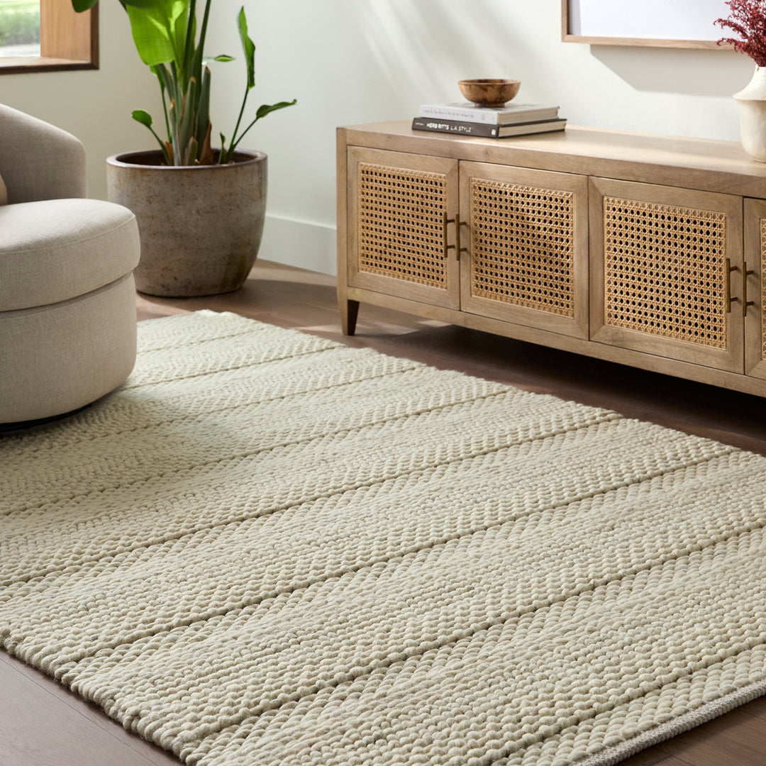 Tahoe II Global Wool Rug Ivory - TheArtistsQuarter