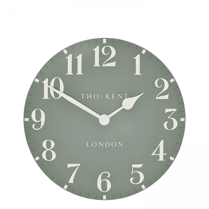 Thomas Kent London. Arabic Wall Clock 12" (31 cm) Seagrass - TheArtistsQuarter