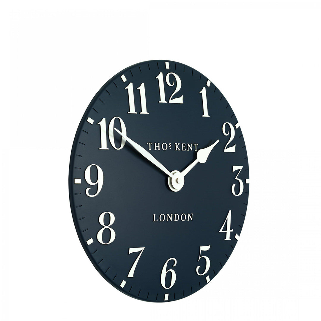 Thomas Kent London. Arabic Wall Clock 12" (31cm) Ink Blue *PRE-ORDER DELIVERY EARLY JUNE** - TheArtistsQuarter