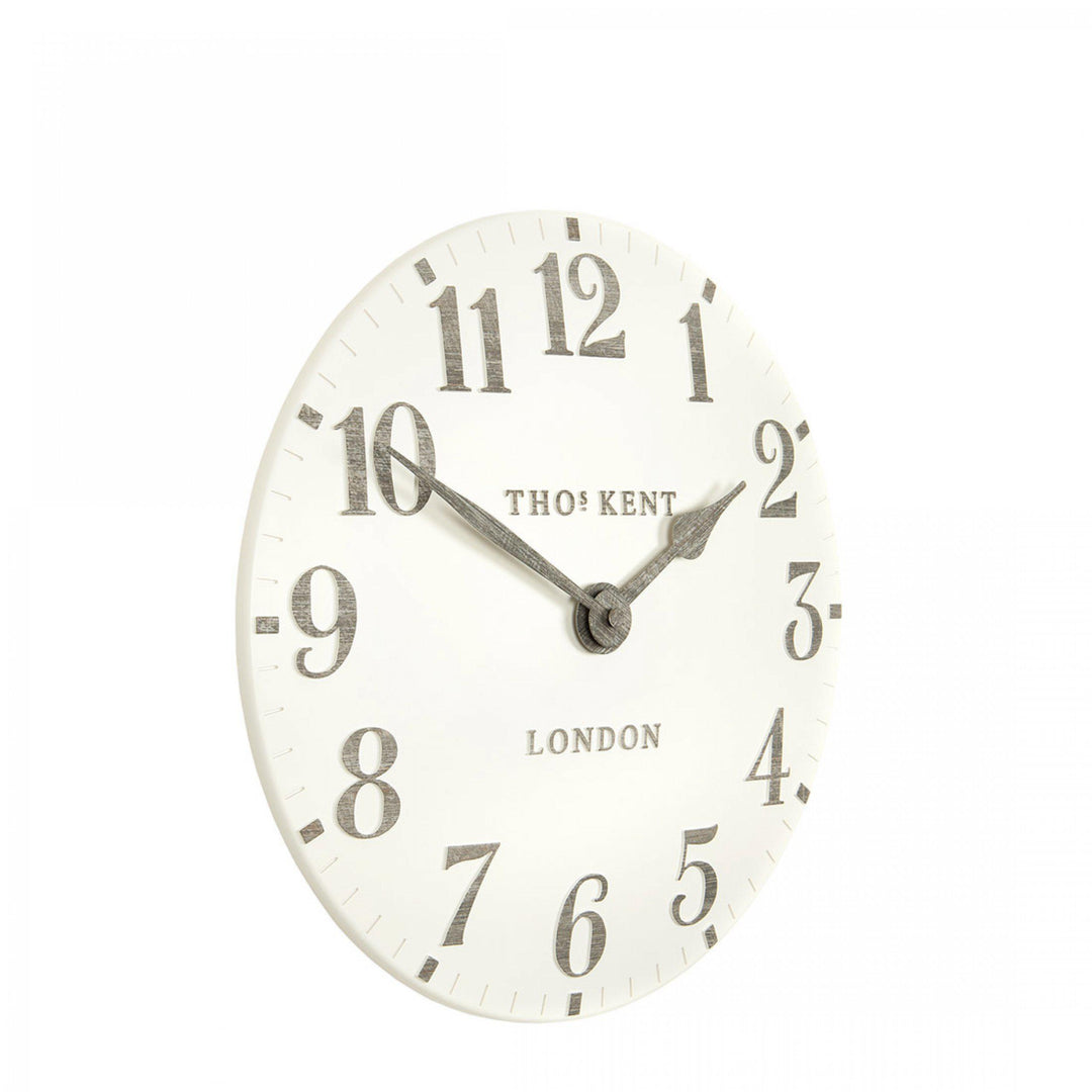 Thomas Kent London. Arabic Wall Clock 12" (31cm) Limestone - TheArtistsQuarter