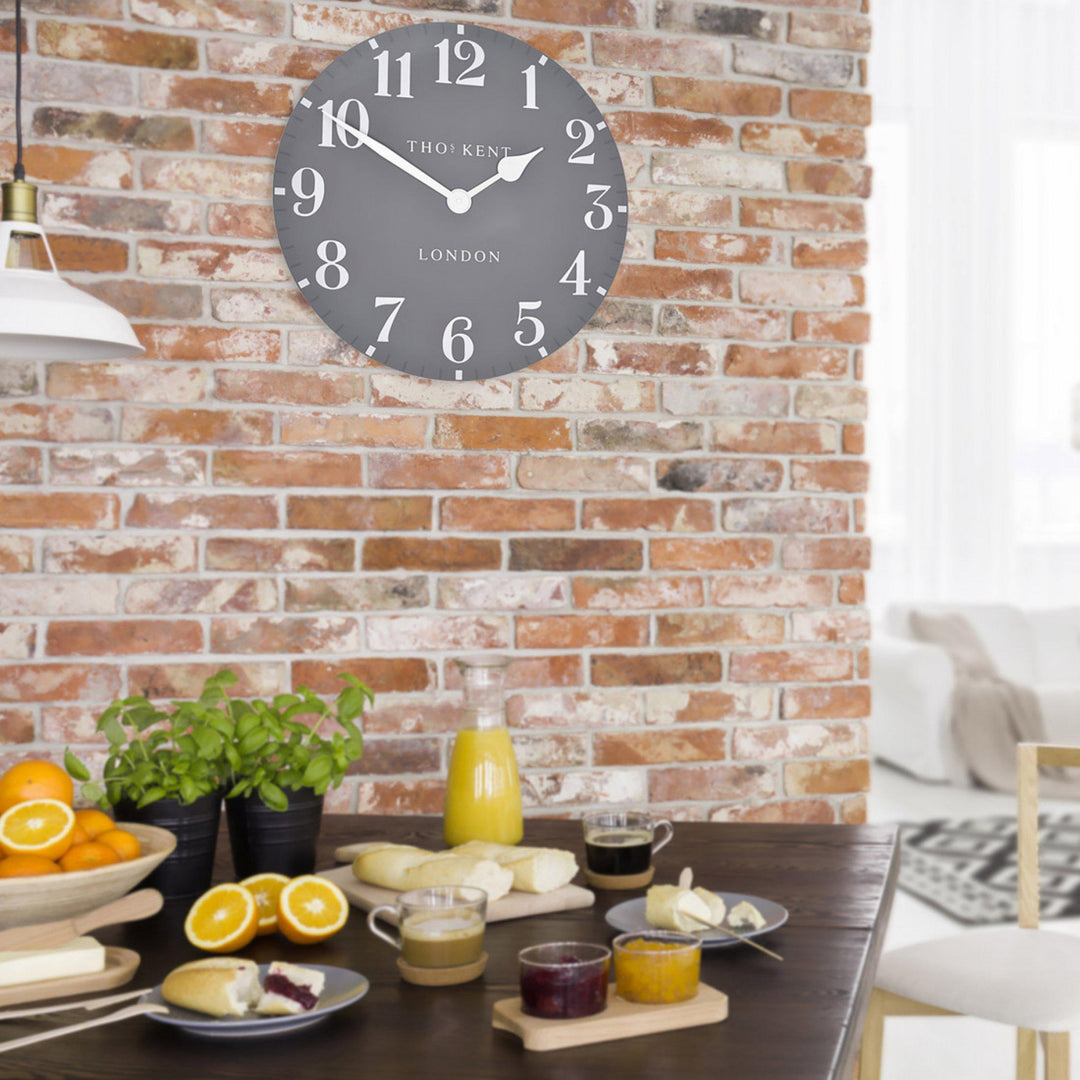 Thomas Kent London. Arabic Wall Clock 20" (51cm) Dolphin Grey *PRE-ORDER DEL MID JUNE* - TheArtistsQuarter