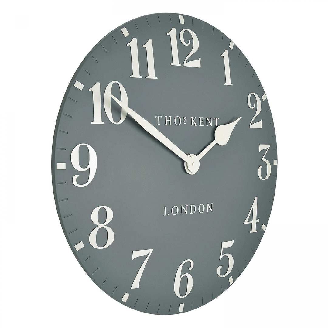 Thomas Kent London. Arabic Wall Clock 20" (51cm) Flax Blue - TheArtistsQuarter