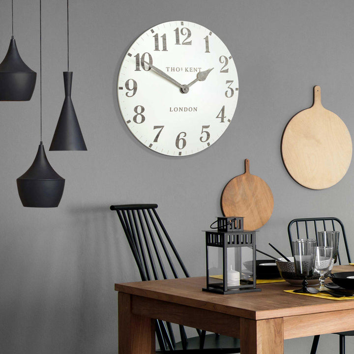 Thomas Kent London. Arabic Wall Clock 20" (51cm) Limestone - TheArtistsQuarter