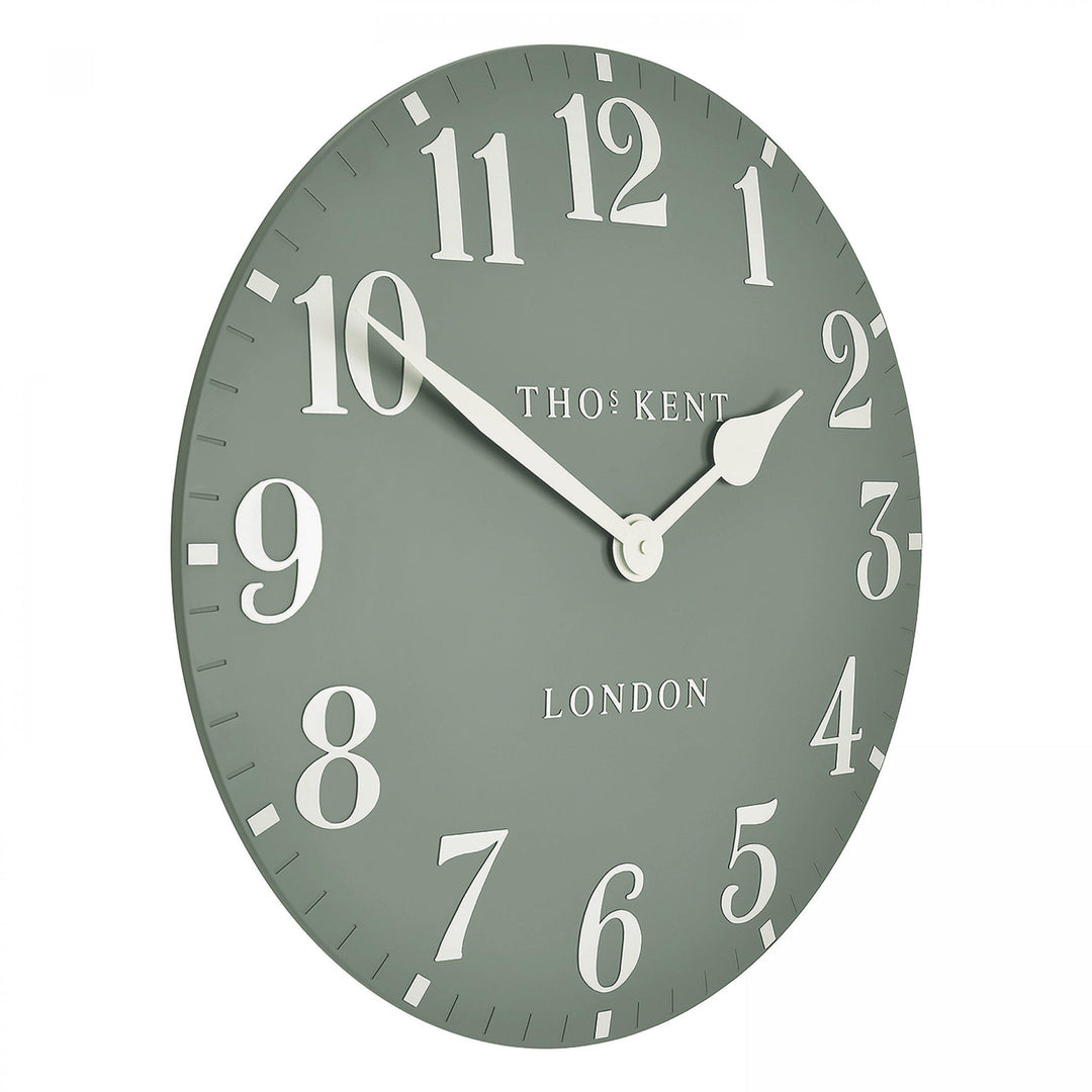 Thomas Kent London. Arabic Wall Clock 20" (51cm) Seagrass - TheArtistsQuarter