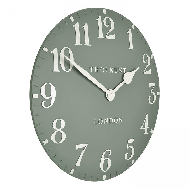 Thomas Kent London. Arabic Wall Clock 20" (51cm) Seagrass - TheArtistsQuarter