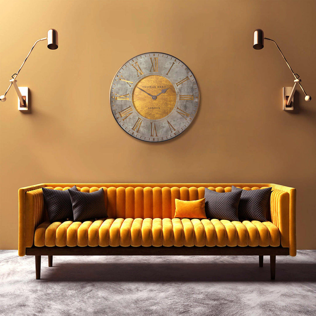 Thomas Kent London. Florentine Star Wall Clock 30" (74cm) Gold. - TheArtistsQuarter