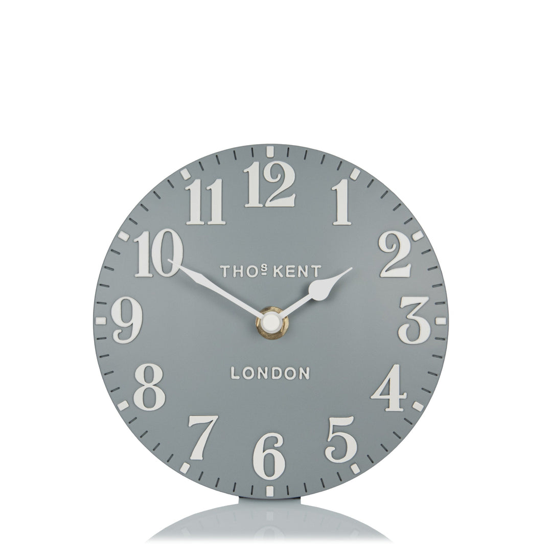 Thomas Kent London. Arabic Mantel Clock 6" (15cm) Flax Blue *PRE-ORDER DEL EARLY JUNE* - TheArtistsQuarter