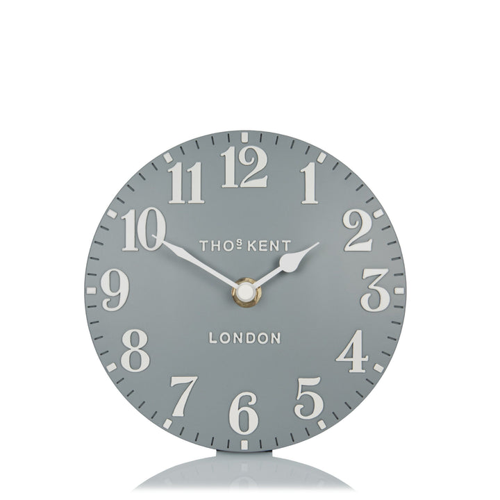 Thomas Kent London. Arabic Mantel Clock 6" (15cm) Flax Blue *PRE-ORDER DEL EARLY JUNE* - TheArtistsQuarter