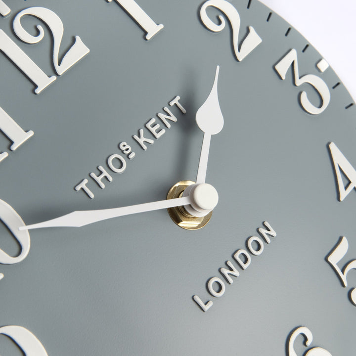 Thomas Kent London. Arabic Mantel Clock 6" (15cm) Flax Blue *PRE-ORDER DEL EARLY JUNE* - TheArtistsQuarter