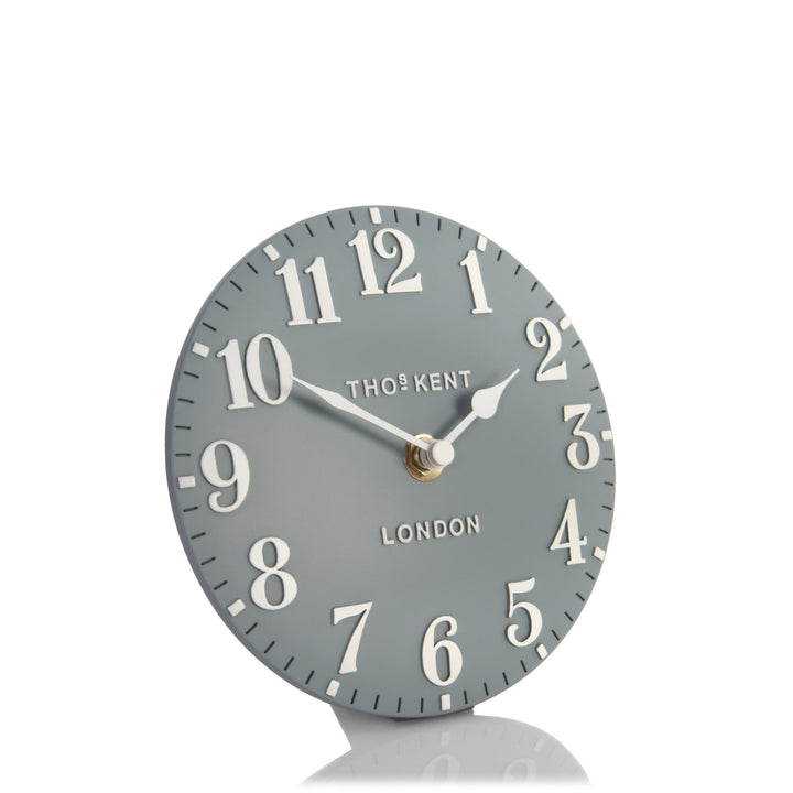 Thomas Kent London. Arabic Mantel Clock 6" (15cm) Flax Blue *PRE-ORDER DEL EARLY JUNE* - TheArtistsQuarter