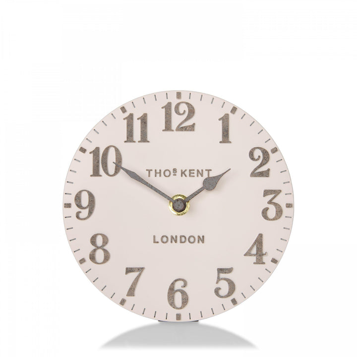 Thomas Kent London. Arabic Mantel Clock 6" (15cm) Shy Pink *NEW* - TheArtistsQuarter