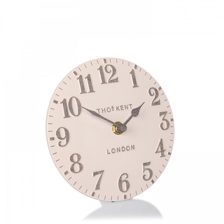 Thomas Kent London. Arabic Mantel Clock 6" (15cm) Shy Pink *NEW* - TheArtistsQuarter