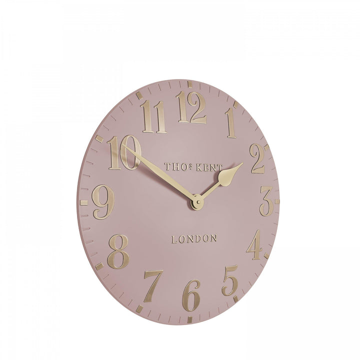 Thomas Kent London. Arabic Wall Clock 12" (31cm) Blush Pink *NEW* - TheArtistsQuarter