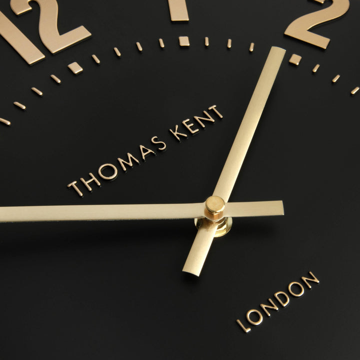 Thomas Kent London. Mulberry Wall Clock 12" (31cm) Noir - TheArtistsQuarter