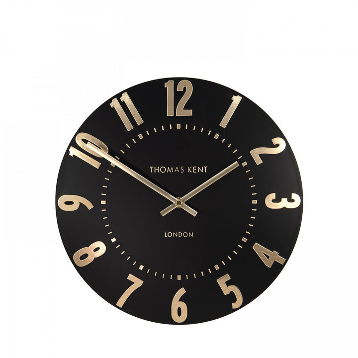 Thomas Kent London. Mulberry Wall Clock 12" (31cm) Noir - TheArtistsQuarter
