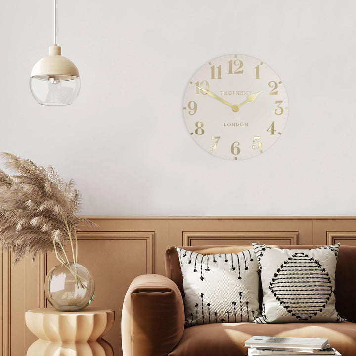 Thomas Kent London. Arabic Wall Clock 12" (31cm) Oatmeal *PRE-ORDER DEL EARLY JUNE* - TheArtistsQuarter
