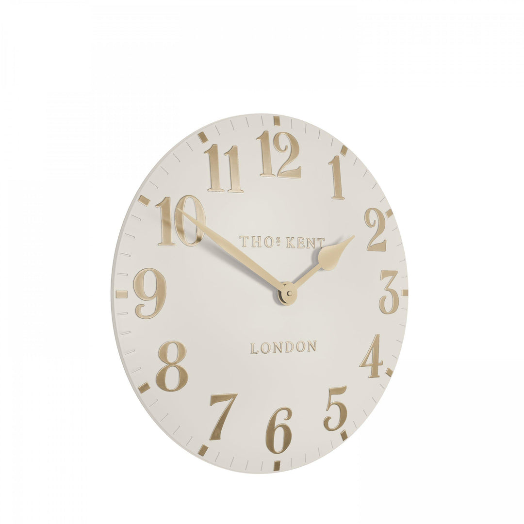 Thomas Kent London. Arabic Wall Clock 12" (31cm) Oatmeal *PRE-ORDER DEL EARLY JUNE* - TheArtistsQuarter