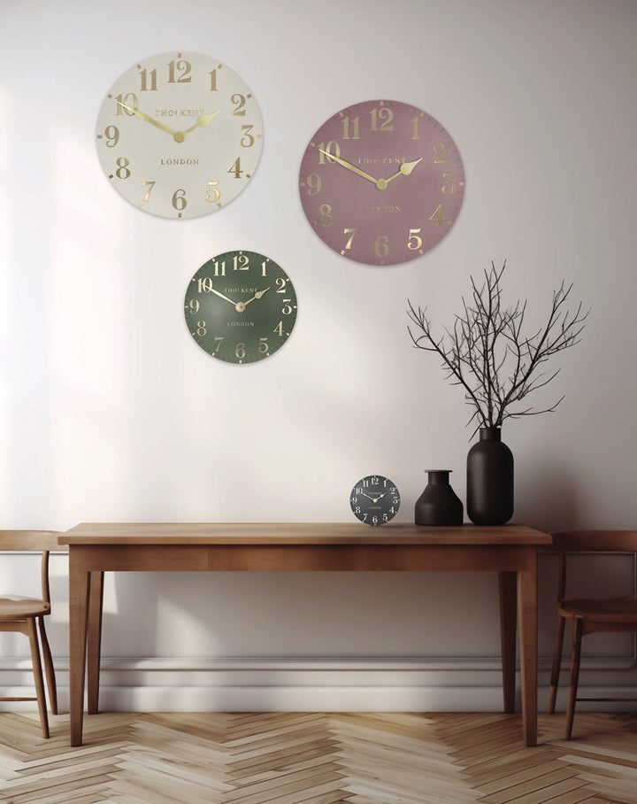 Thomas Kent London. Arabic Wall Clock 20" (51cm) Blush Pink *NEW* - TheArtistsQuarter