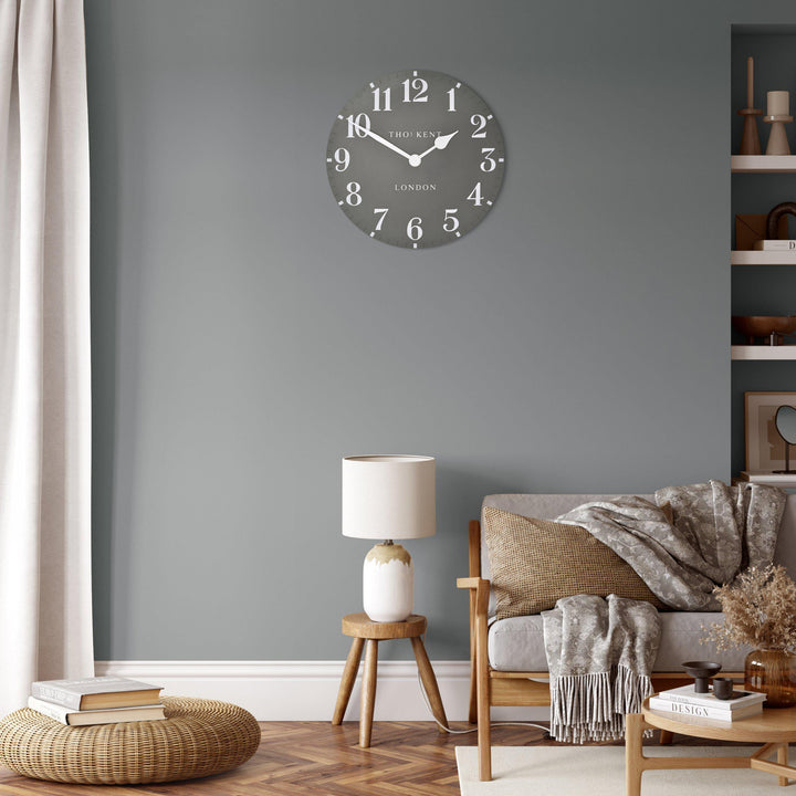 Thomas Kent London. Arabic Wall Clock 20" (51cm) Dolphin Grey *PRE-ORDER DEL MID JUNE* - TheArtistsQuarter