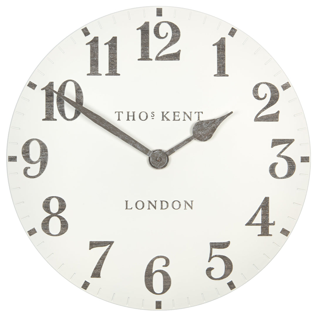 Thomas Kent London. Arabic Wall Clock 20" (51cm) Limestone - TheArtistsQuarter