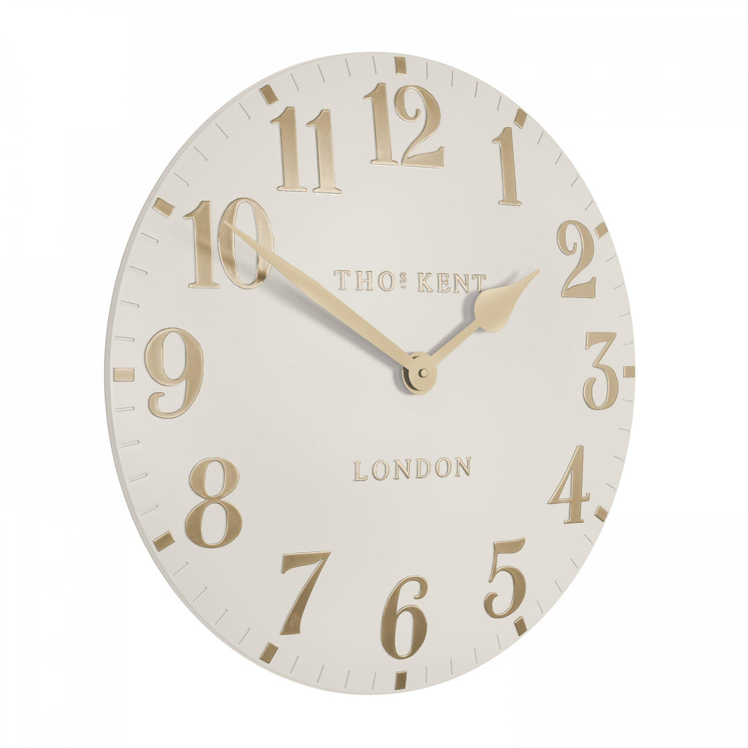 Thomas Kent London. Arabic Wall Clock 20" (51cm) Oatmeal - TheArtistsQuarter
