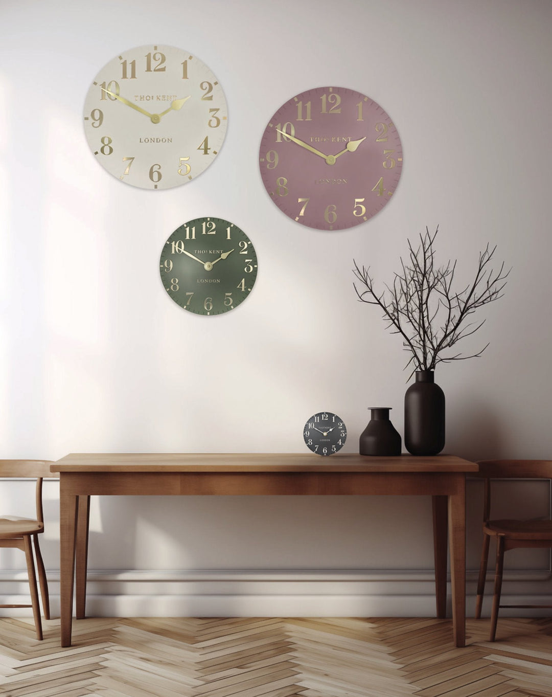 Thomas Kent London. Arabic Wall Clock 20" (51cm) Oatmeal - TheArtistsQuarter