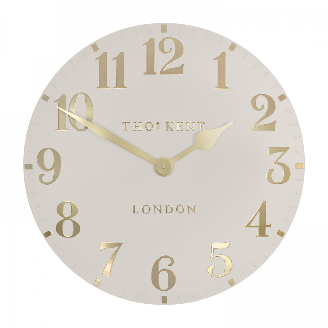 Thomas Kent London. Arabic Wall Clock 20" (51cm) Oatmeal - TheArtistsQuarter
