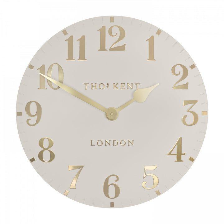 Thomas Kent London. Arabic Wall Clock 20" (51cm) Oatmeal - TheArtistsQuarter