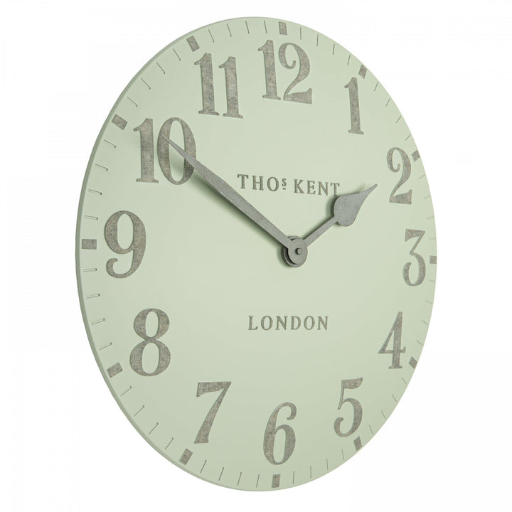 Thomas Kent London. Arabic Wall Clock 20" (51cm) Pearl Green - TheArtistsQuarter