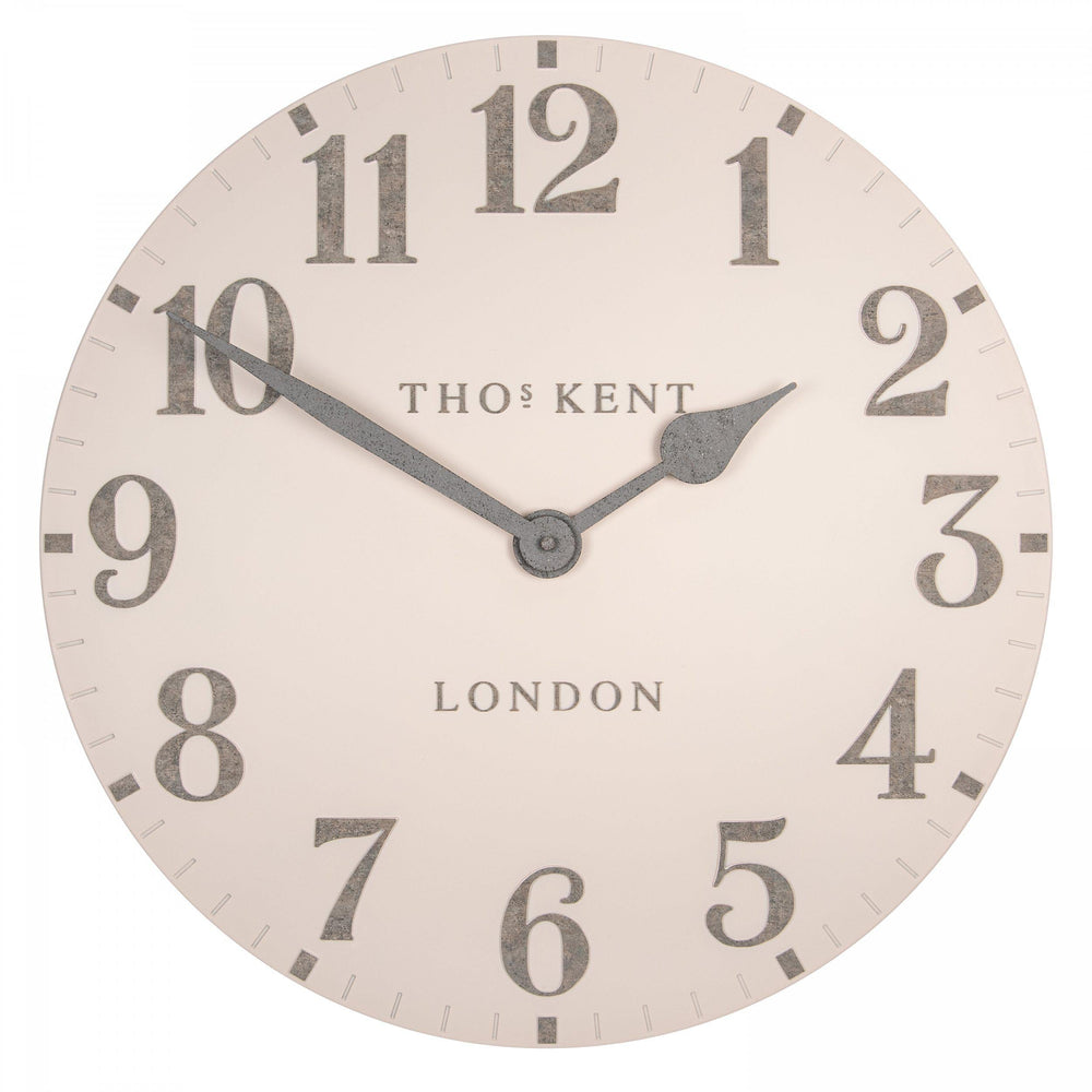 Thomas Kent London. Arabic Wall Clock 20" (51cm) Shy Pink *NEW* - TheArtistsQuarter