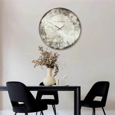 Thomas Kent London. Charleston Wall Clock Grey Silver - TheArtistsQuarter