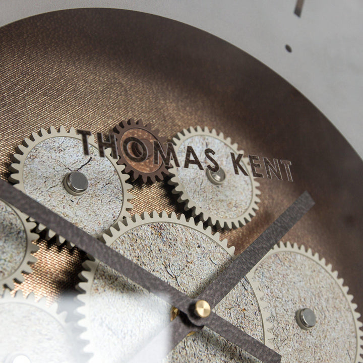 Thomas Kent London. Clocksmith Cog Wall Clock 21" (53cm) Bronze - TheArtistsQuarter