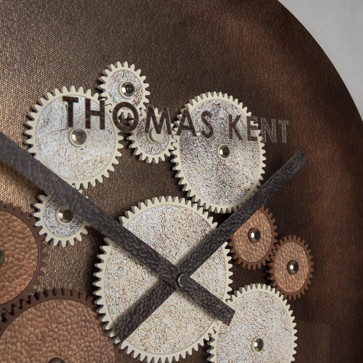 Thomas Kent London. Clocksmith Cog Wall Clock 30" (76cm) Bronze - TheArtistsQuarter