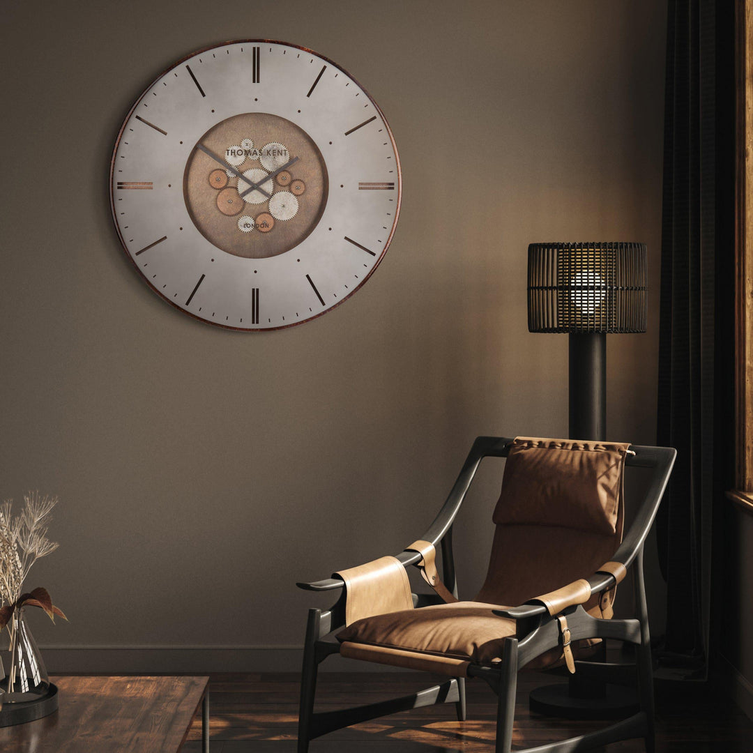 Thomas Kent London. Clocksmith Cog Wall Clock 30" (76cm) Bronze - TheArtistsQuarter