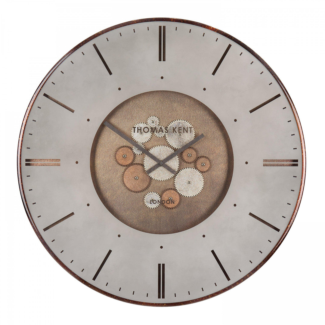 Thomas Kent London. Clocksmith Cog Wall Clock 30" (76cm) Bronze - TheArtistsQuarter