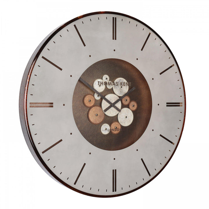 Thomas Kent London. Clocksmith Cog Wall Clock 30" (76cm) Bronze - TheArtistsQuarter
