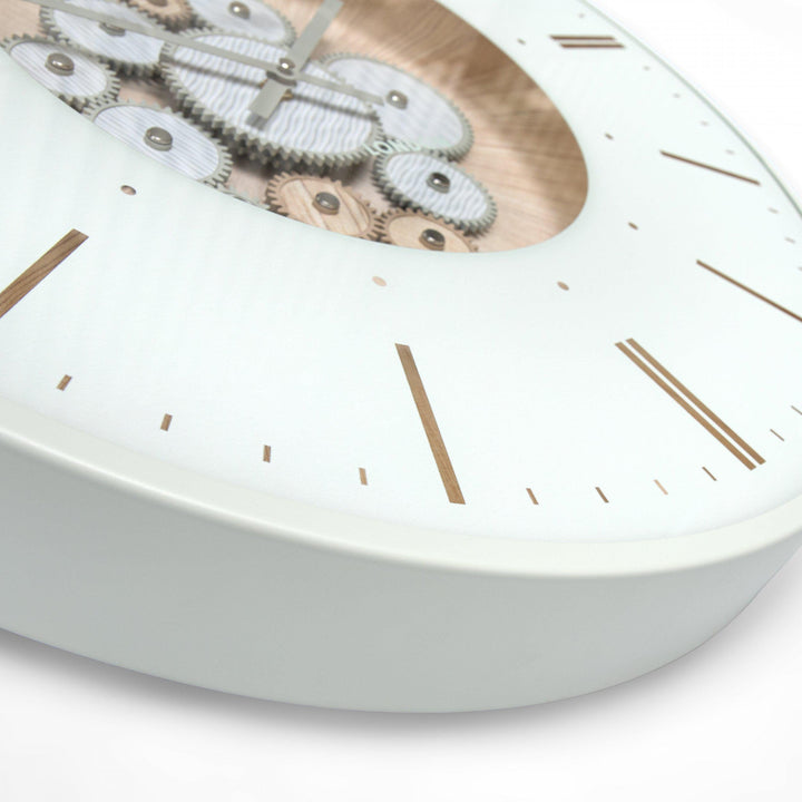 Thomas Kent London. Clocksmith Cog Wall Clock 30" (76cm) Ivory - TheArtistsQuarter