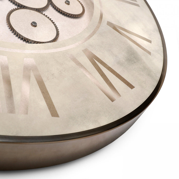 Thomas Kent London. Clocksmith Cog Wall Clock 30" (76cm) Stone - TheArtistsQuarter