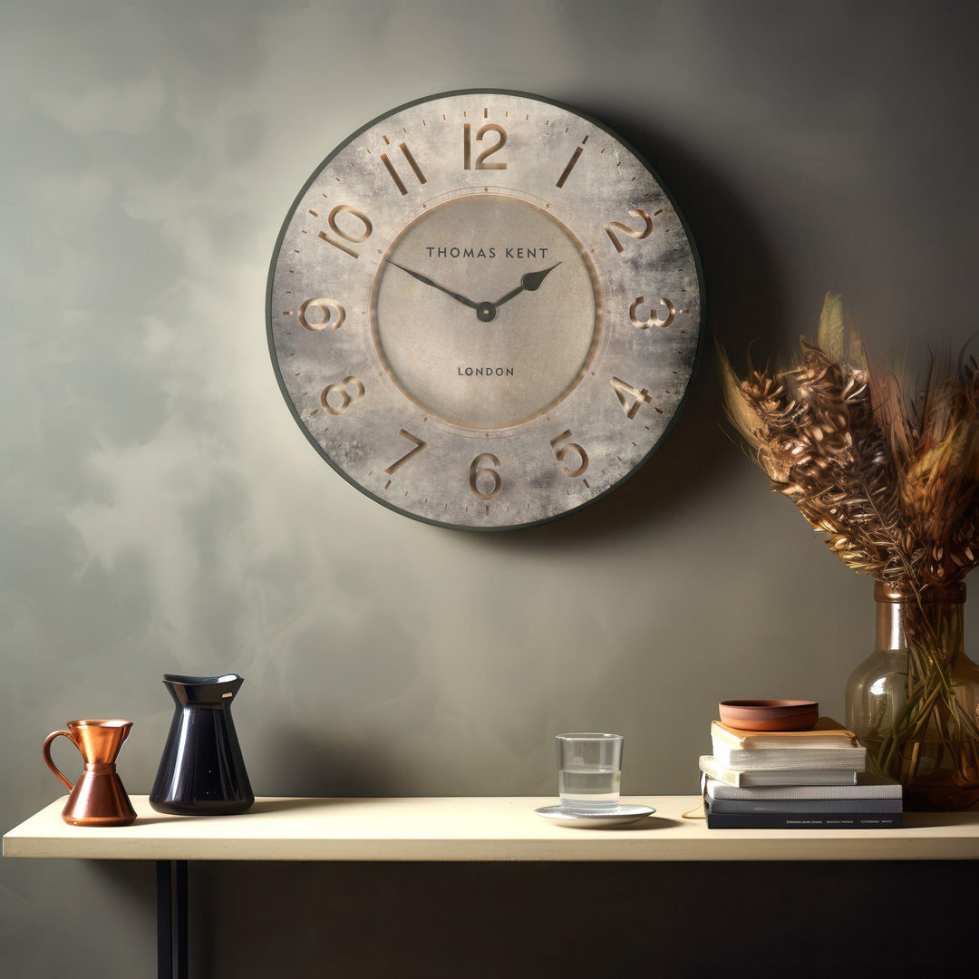 Thomas Kent London. Harvest Wall Clock Gold 21" *NEW* - TheArtistsQuarter