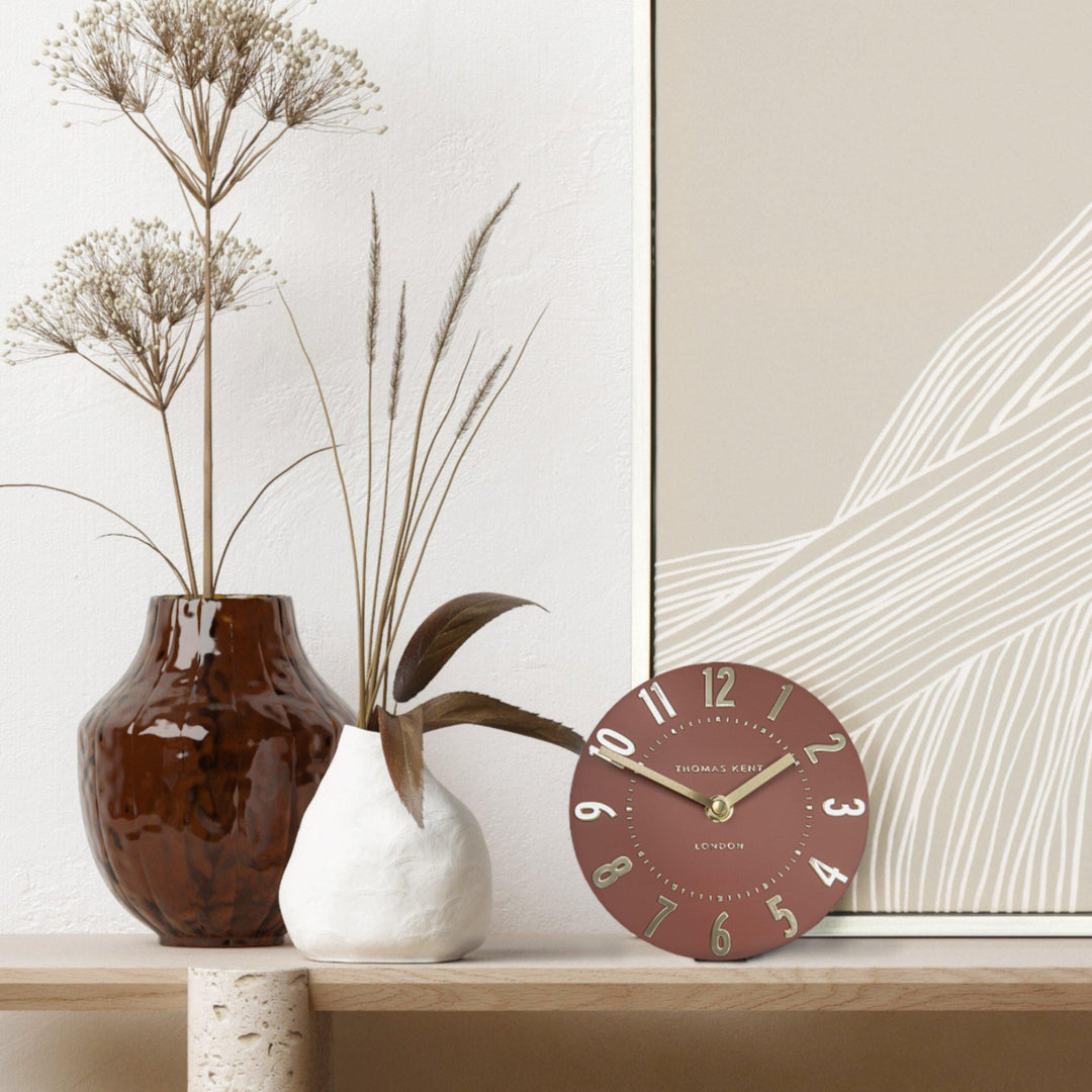 Thomas Kent London. Mulberry Mantel Clock 6" (15cm) Auburn - TheArtistsQuarter