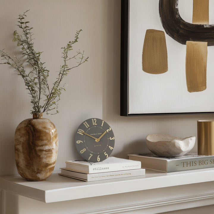 Thomas Kent London. Mulberry Mantel Clock 6" (15cm) Espresso *NEW* - TheArtistsQuarter