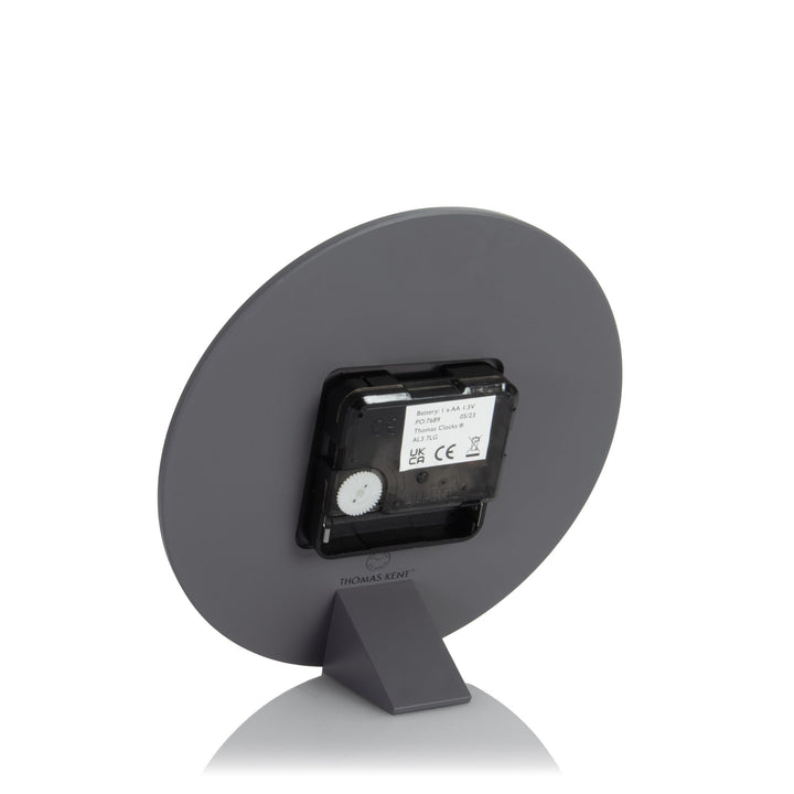 Thomas Kent London. Mulberry Mantel Clock 6" (15cm) Graphite Silver - TheArtistsQuarter