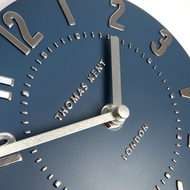 Thomas Kent London. Mulberry Mantel Clock 6" (15cm) Midnight Blue - TheArtistsQuarter