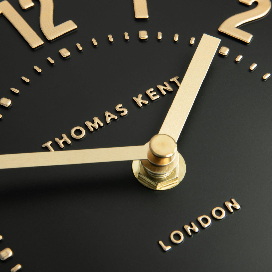 Thomas Kent London. Mulberry Mantel Clock 6" (15cm) Noir - TheArtistsQuarter