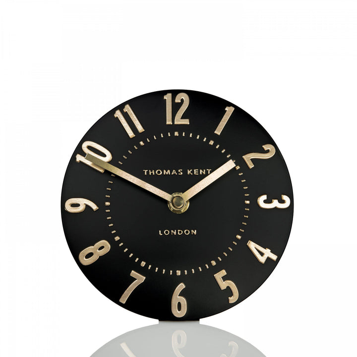 Thomas Kent London. Mulberry Mantel Clock 6" (15cm) Noir - TheArtistsQuarter