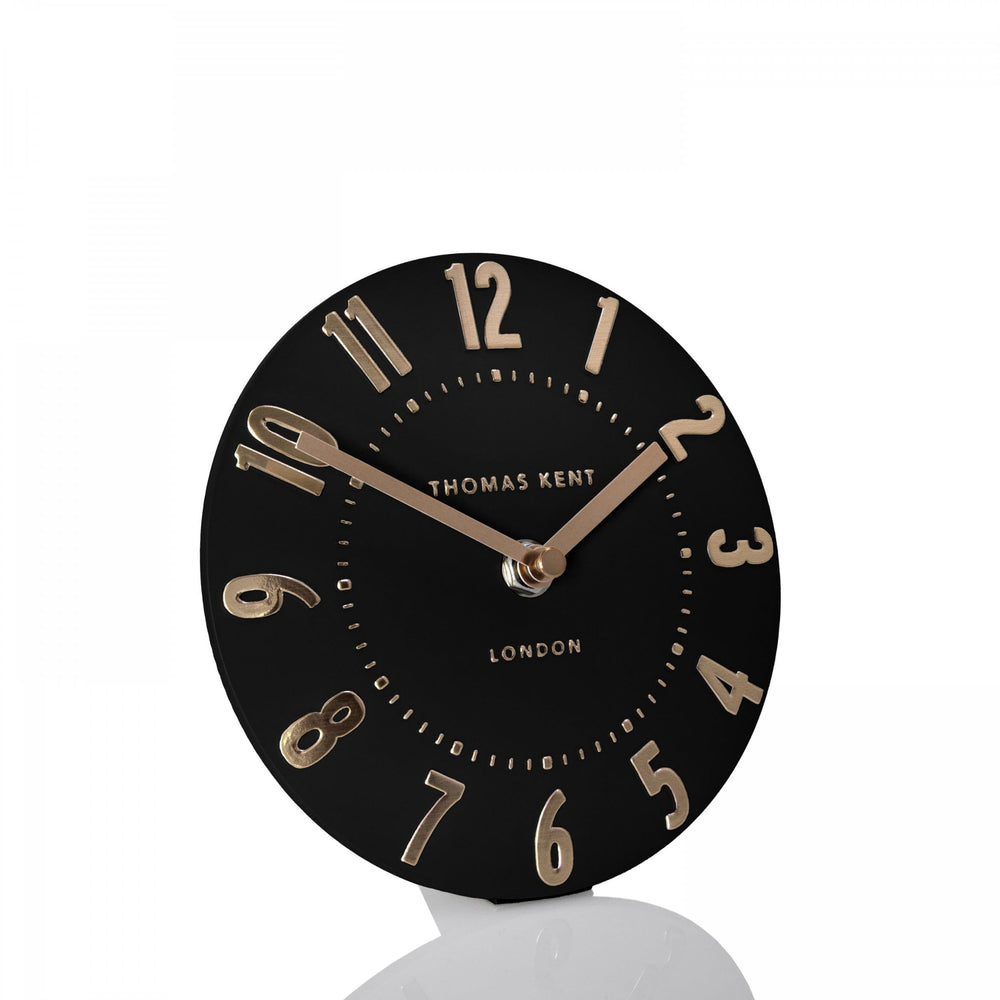 Thomas Kent London. Mulberry Mantel Clock 6" (15cm) Noir - TheArtistsQuarter