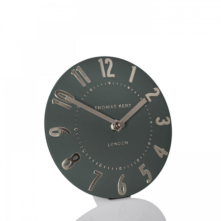 Thomas Kent London. Mulberry Mantel Clock 6" (15cm) Olive Green - TheArtistsQuarter